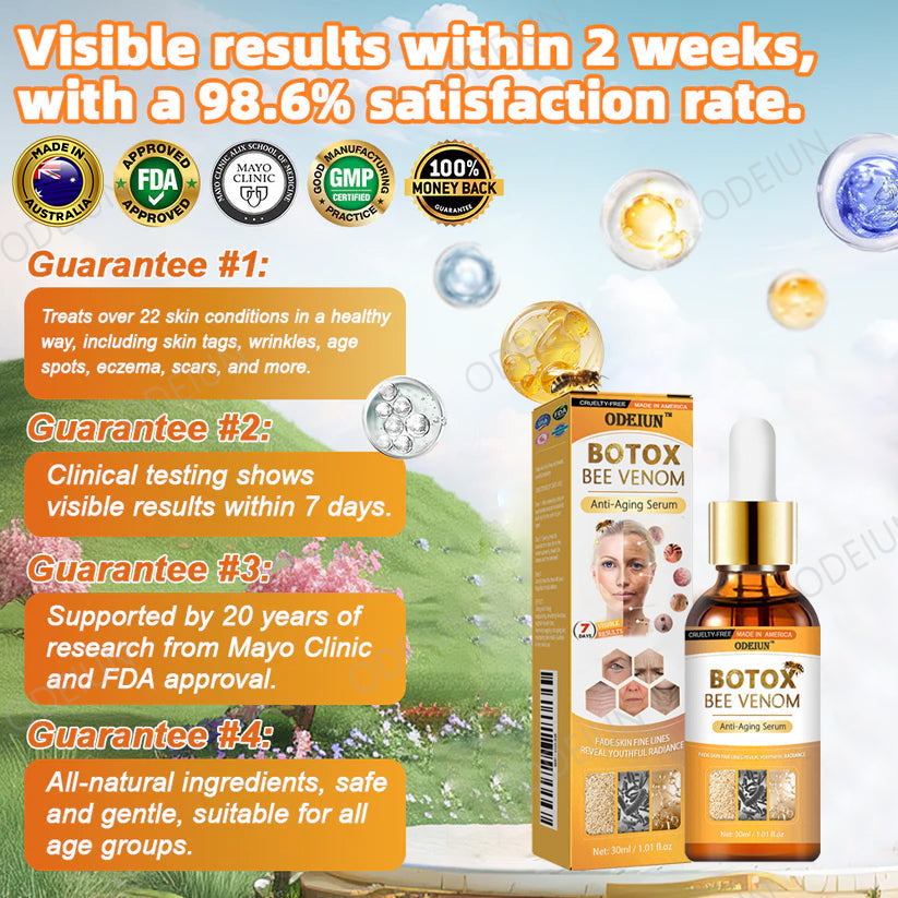 🎁Flash Sale - ODEIUN™ BOTOX Bee Venom Anti-Aging Serum - Suitable for all skin types🐝💎