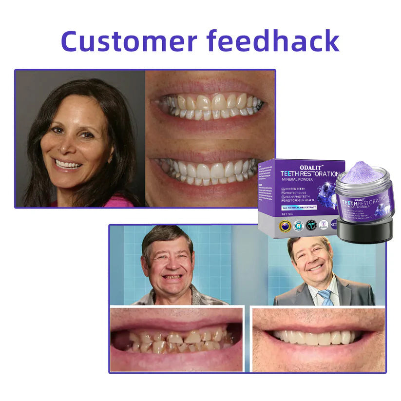 ODALIT™ TeethRestoration Mineral Powder🦷Obtain American Dental Association (ADA) Certification (Treats periodontitis and mouth ulcers, prevents tooth loss, and repairs gum recession)