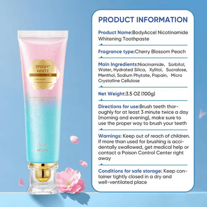 ✨ Achieve a Radiant Smile - 49% OFF - 🦷 Niacinamide Whitening Toothpaste - For Healthier, Whiter Teeth!