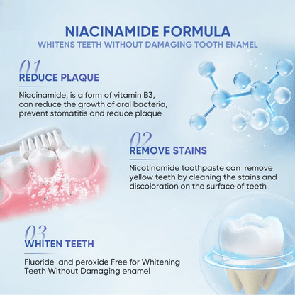✨ Achieve a Radiant Smile - 49% OFF - 🦷 Niacinamide Whitening Toothpaste - For Healthier, Whiter Teeth!