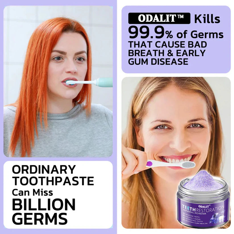 🎁Flash Sale - Don’t Miss Out - ODALIT™ TeethRestoration Mineral Powder🦷(TGA recommended)👩‍⚕️(Treats periodontitis and mouth ulcers, prevents tooth loss, and repairs gum recession)