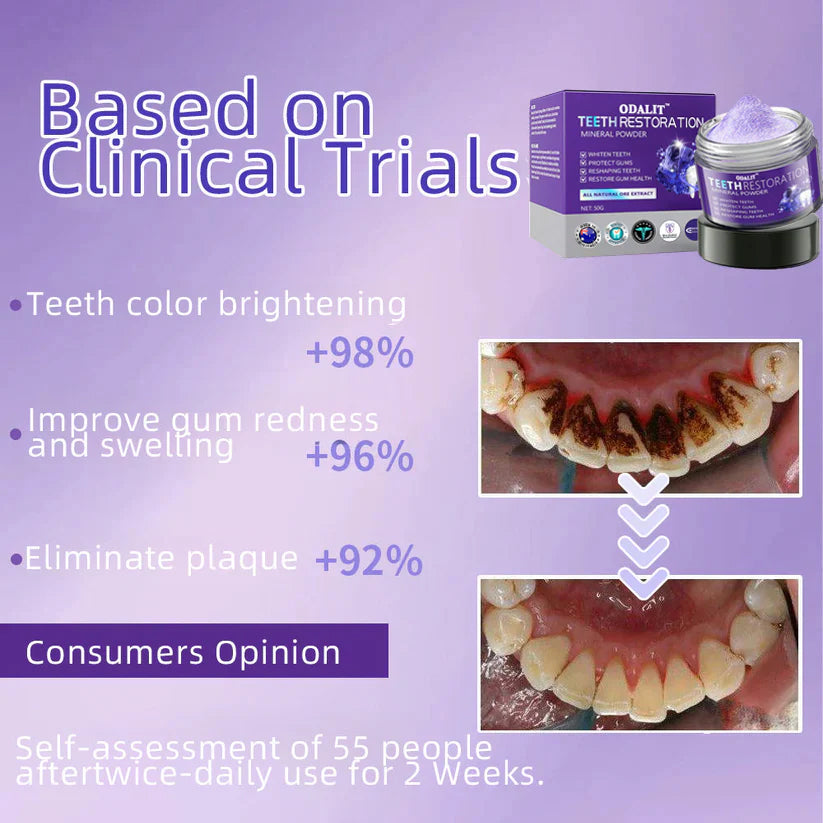 🎁Flash Sale - Don’t Miss Out - ODALIT™ TeethRestoration Mineral Powder🦷(TGA recommended)👩‍⚕️(Treats periodontitis and mouth ulcers, prevents tooth loss, and repairs gum recession)