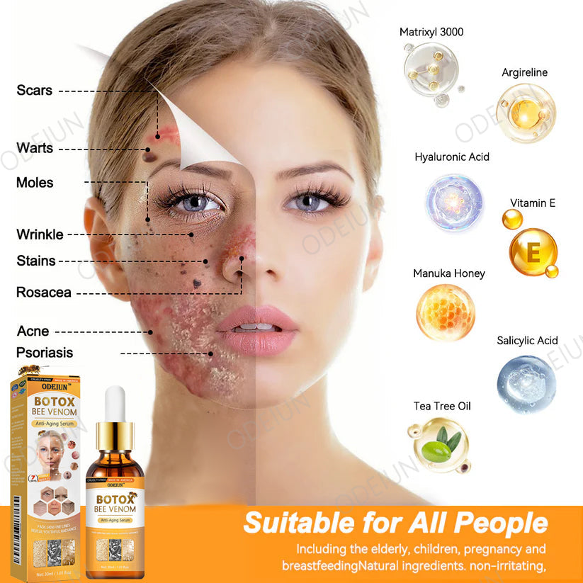 🎁Flash Sale - ODEIUN™ BOTOX Bee Venom Anti-Aging Serum - Suitable for all skin types🐝💎