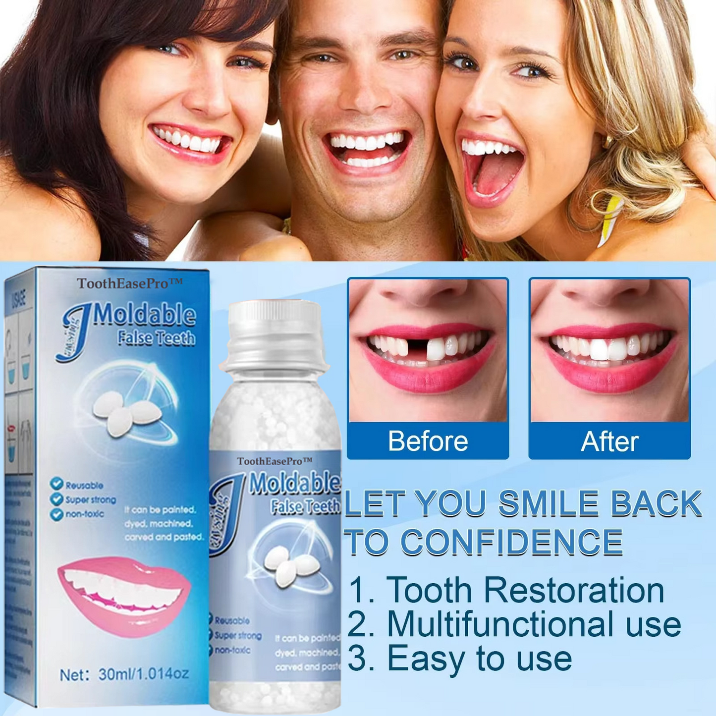 🦷 ToothEasePro™ Dental Filling Gel – Pain-Free, Drill-Free Cavity Solution💖💖