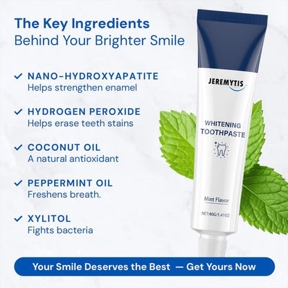 🦷  Fluoride-Free Hydroxyapatite Teeth Whitening Toothpaste with Coconut Oil & Xylitol ❄️