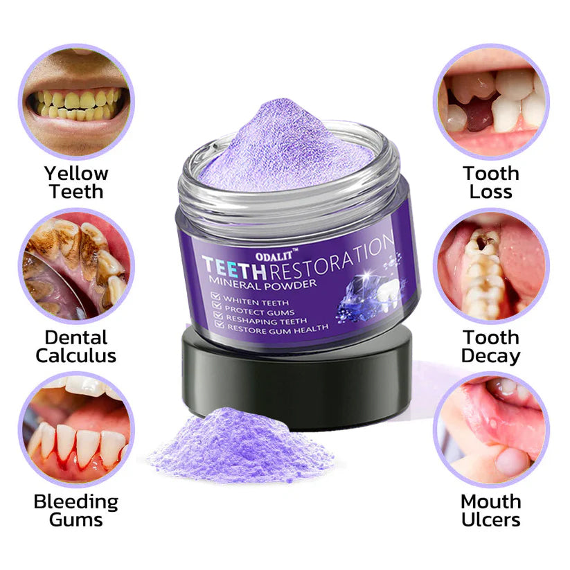 🎁Flash Sale - Don’t Miss Out - ODALIT™ TeethRestoration Mineral Powder🦷(TGA recommended)👩‍⚕️(Treats periodontitis and mouth ulcers, prevents tooth loss, and repairs gum recession)