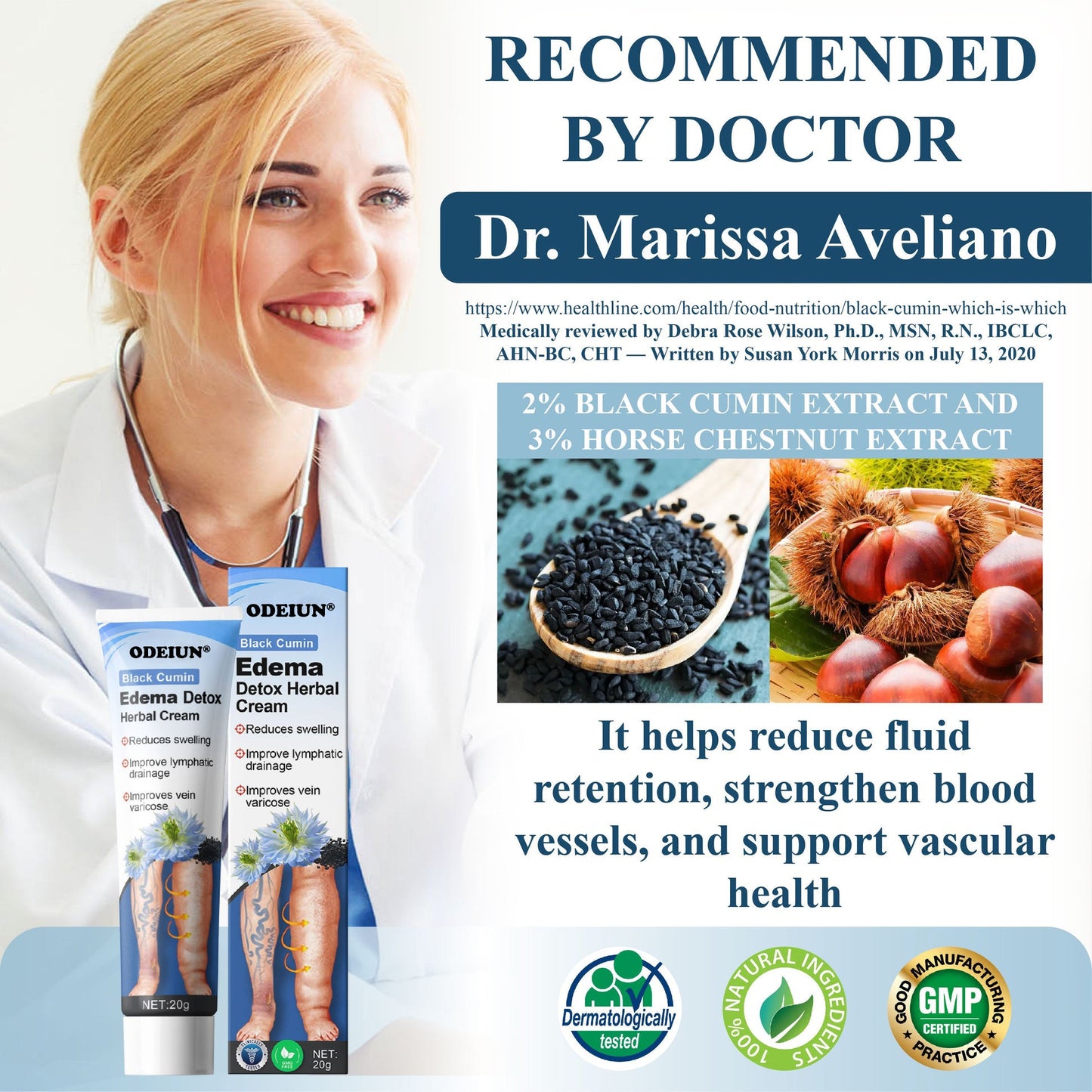ODEIUN® Black Cumin Edema Detox Herbal Cream